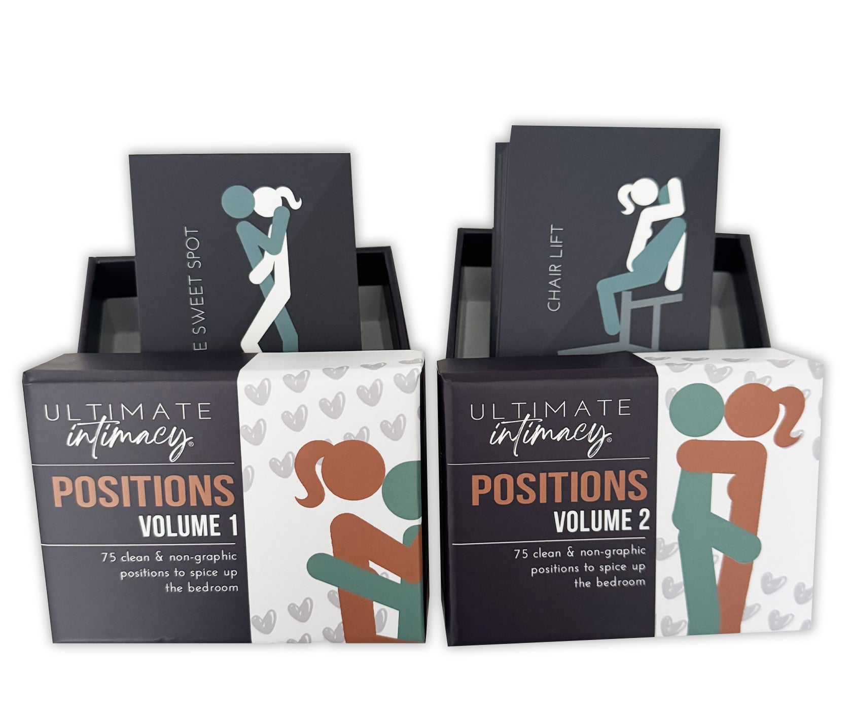 Sex Position Card Deck 2 Pack - Volumes 1 and 2, non-graphic with inst