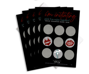 Get Both Packs "I'm Initiating" And "Make Love To Me Scratch Off Cards 2 Sets, 10 Total Cards